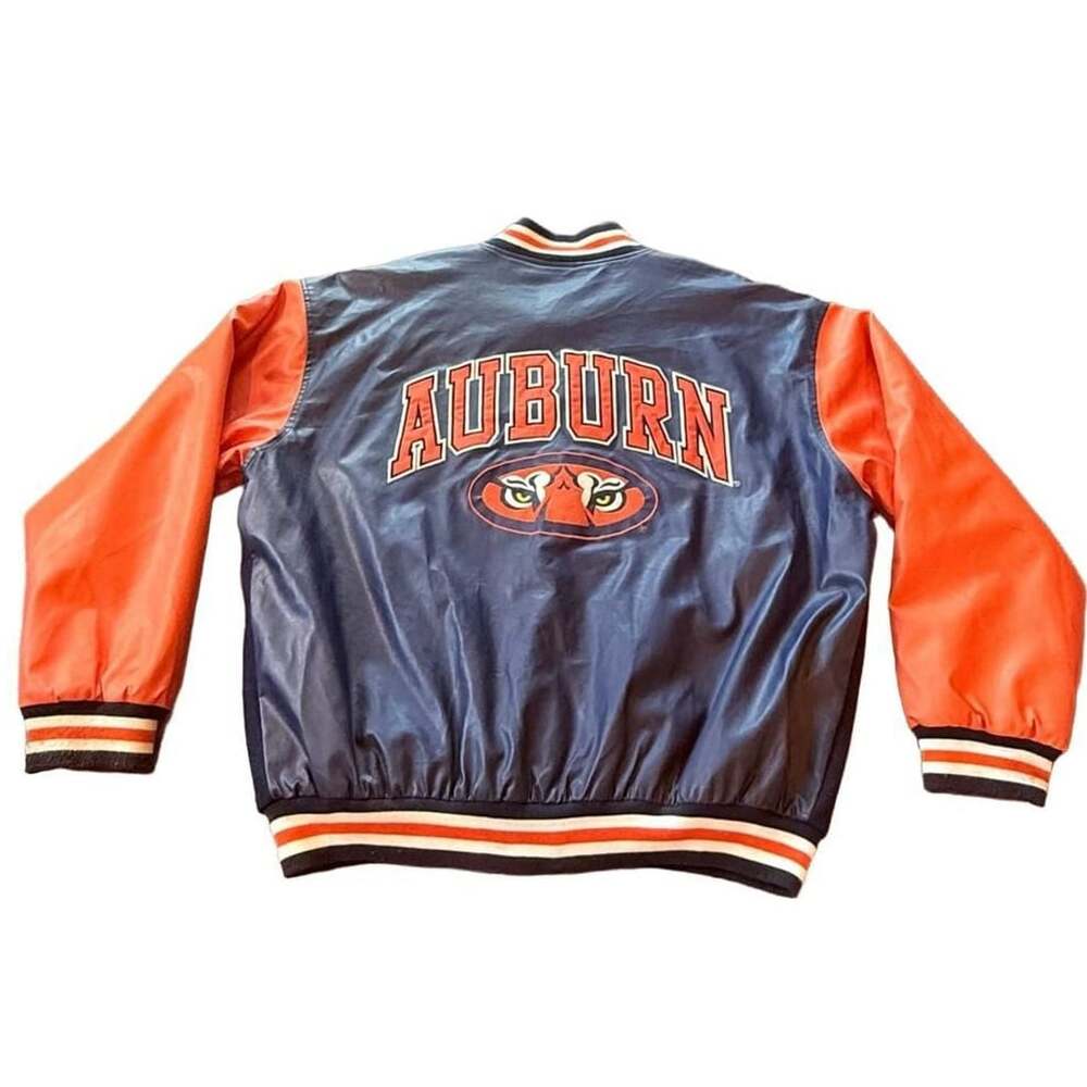 Steve & Barry's Vintage Auburn Tigers Varsity letterman Bomber Jacket Large y2k